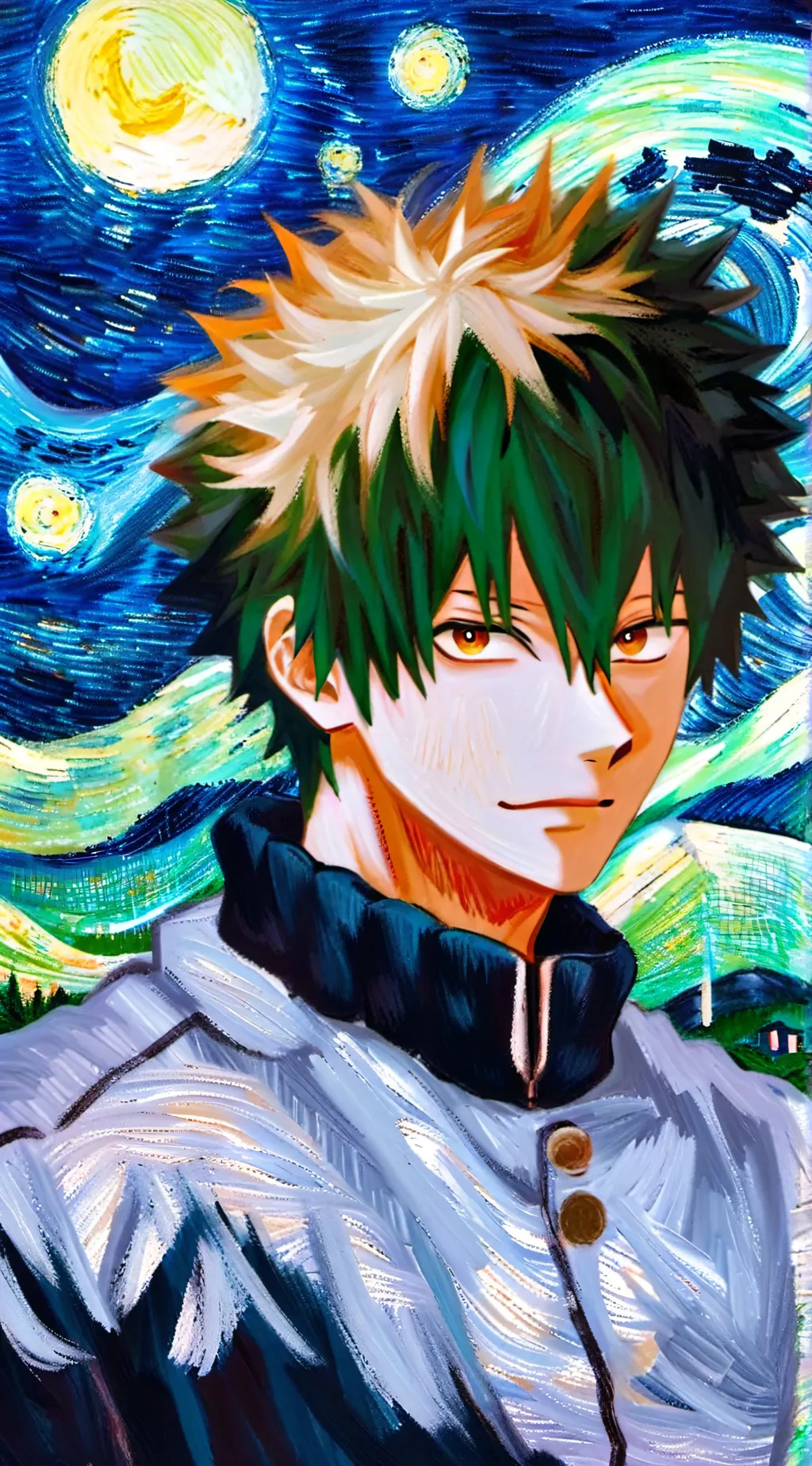 ai character: MHA Christmas background