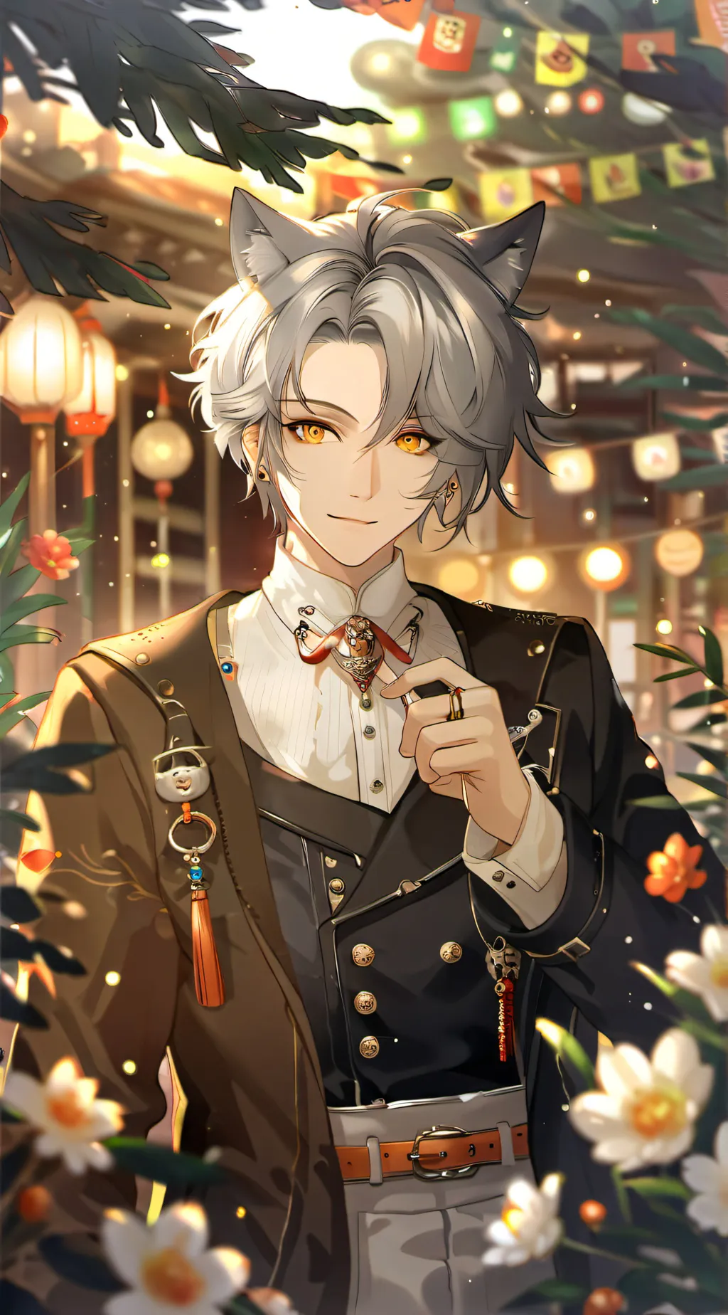 ai character: Human Graystripe! background