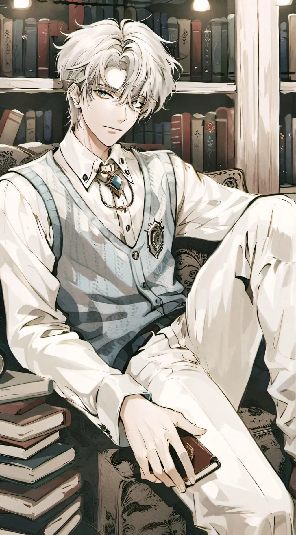 ai character: Himari ༉‧₊˚. background