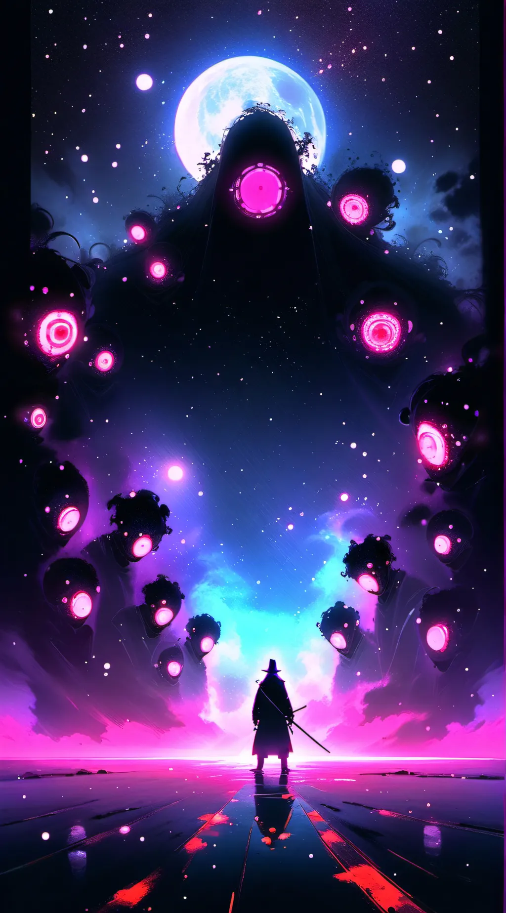 ai character: PVRPL€ SH^RD$ background