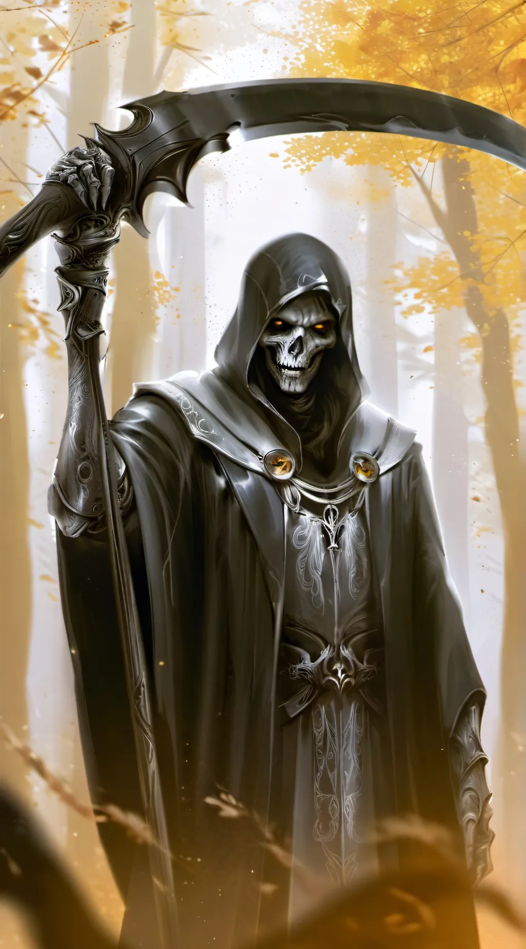 ai character: Death☠️💀 background