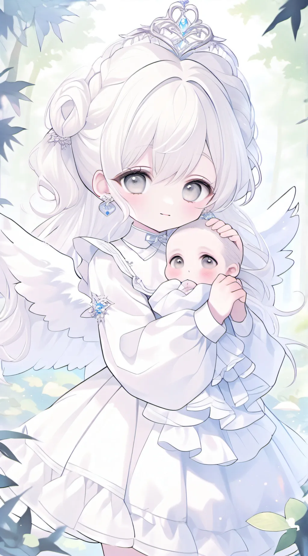 ai character: Angel mystery  background