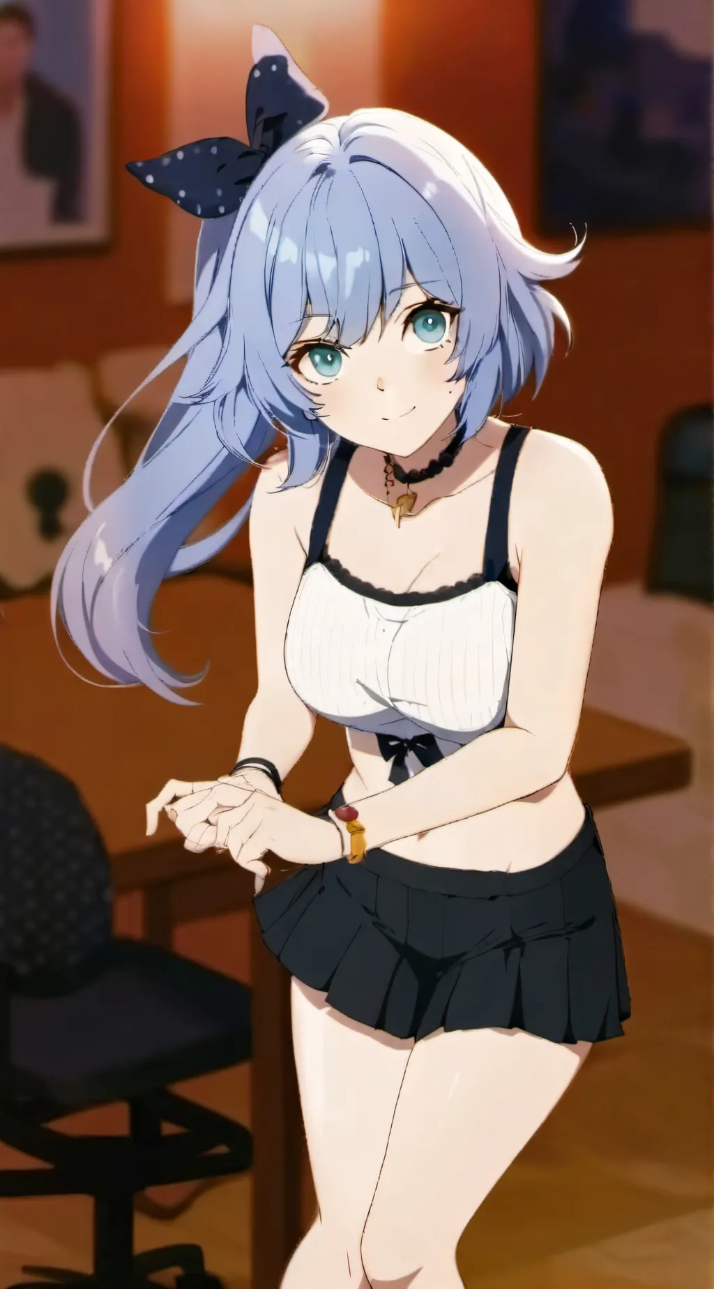 ai character: Sky Blue background