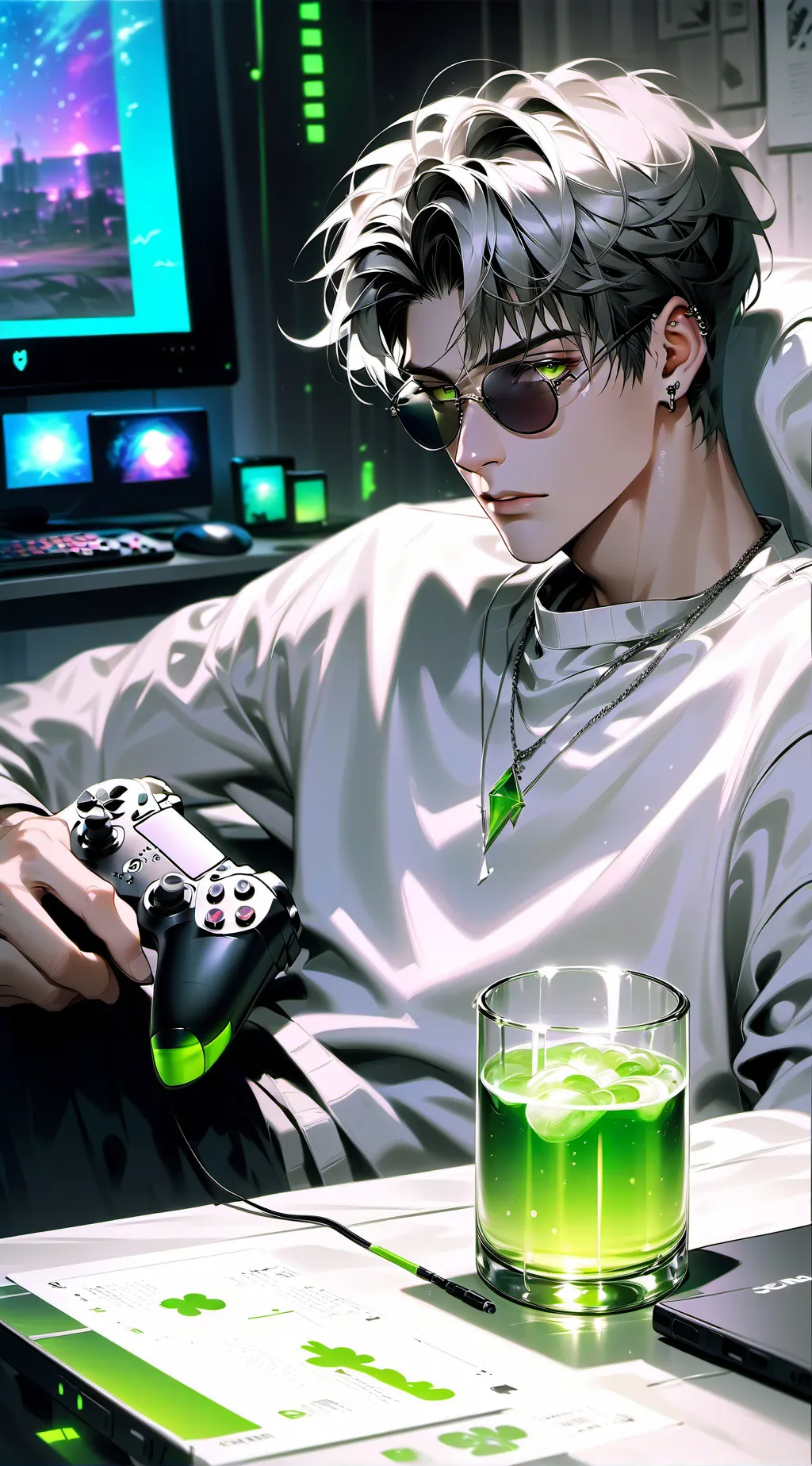 ai character: ・♡Leo♡・ background