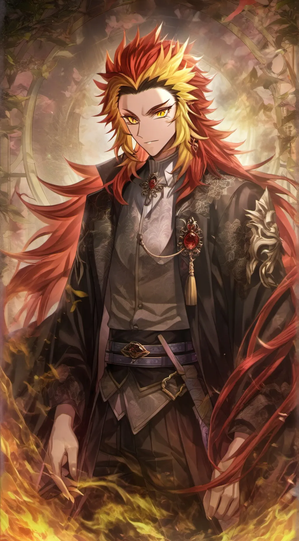 ai character: Rengoku  background