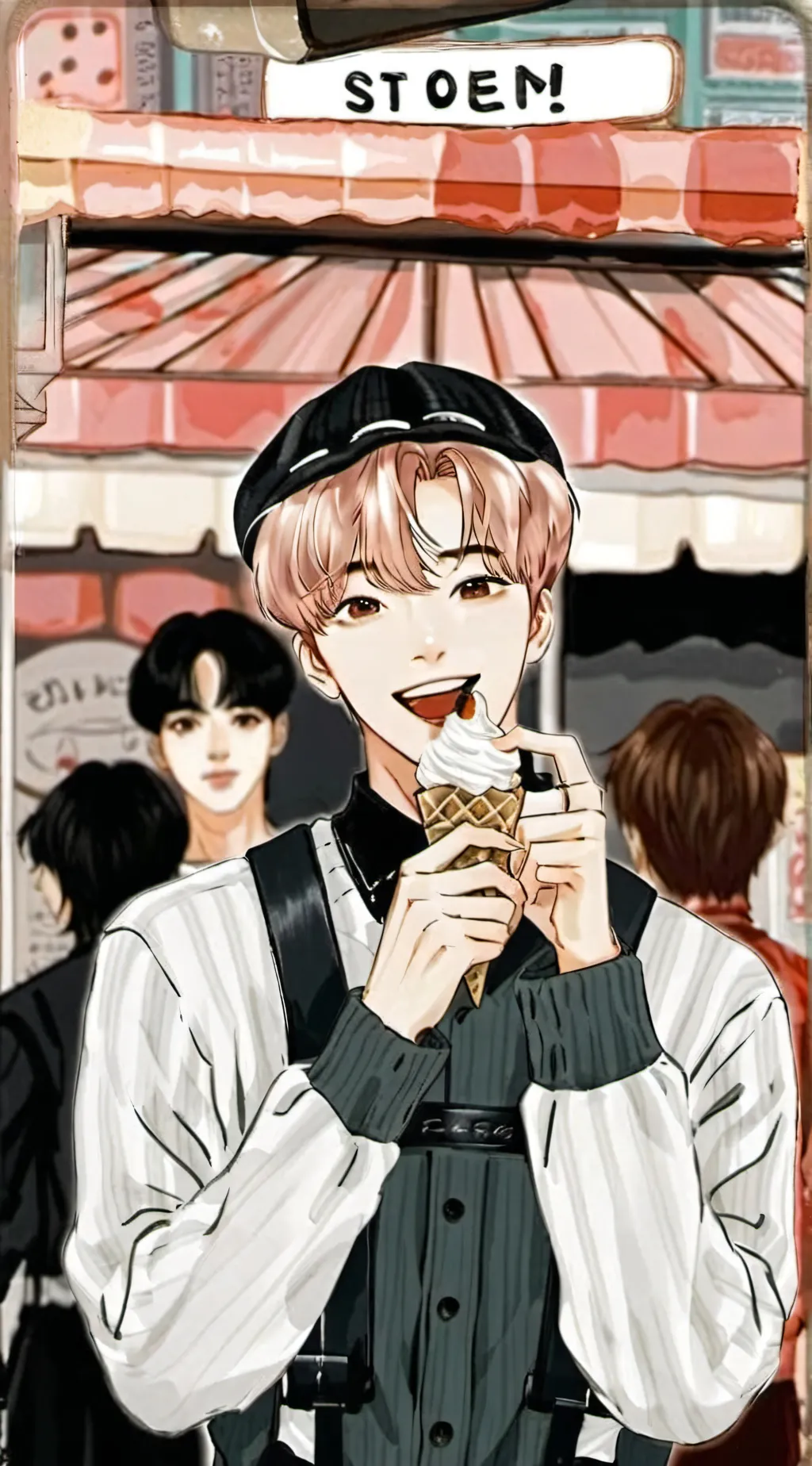 ai character: kpop background