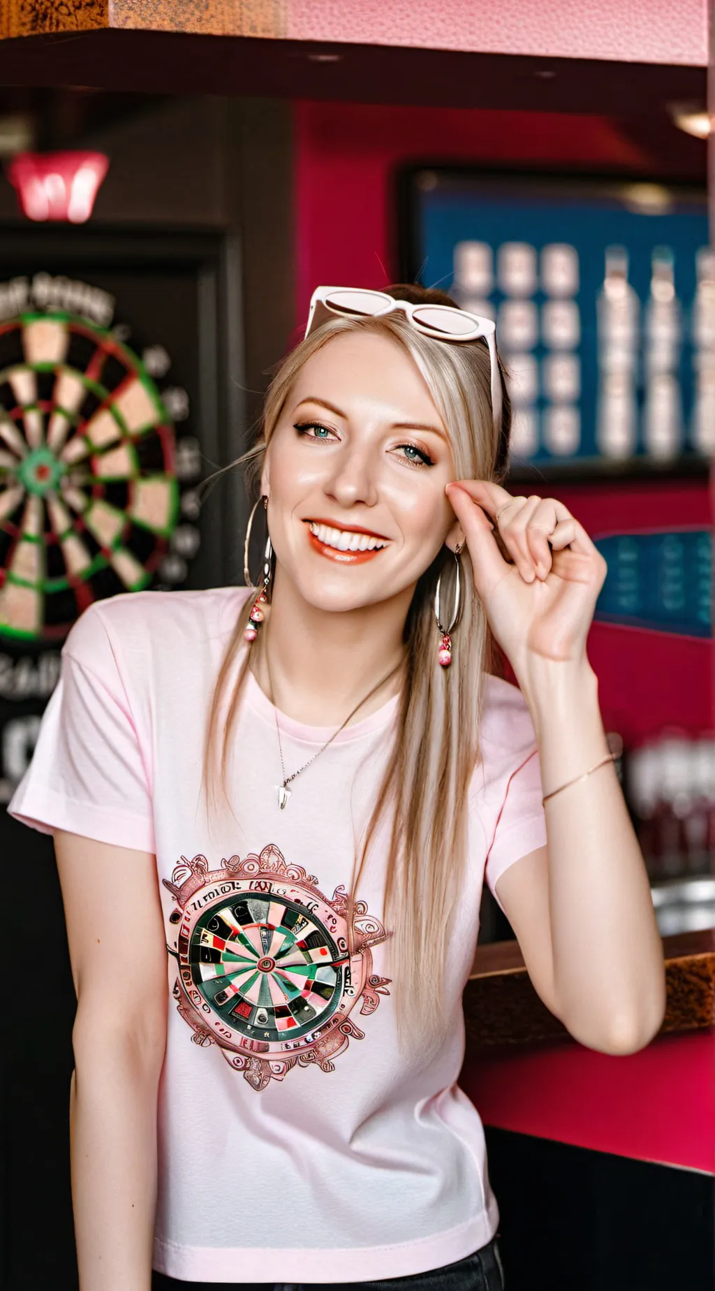 ai character: Fallon Sherrock  background