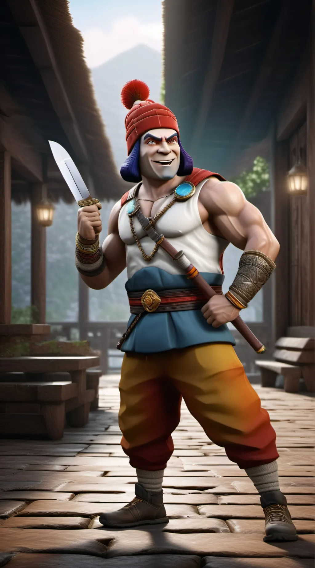 ai character: LORD FARQUAD!  background