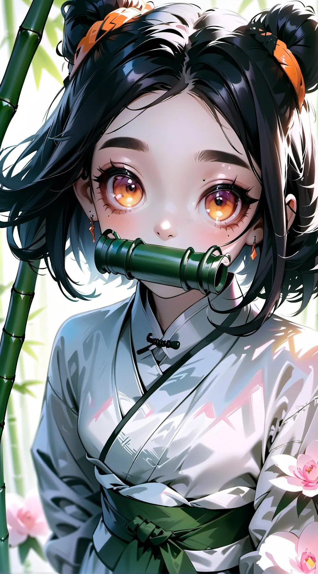 ai character: Demonslayer nezuko background