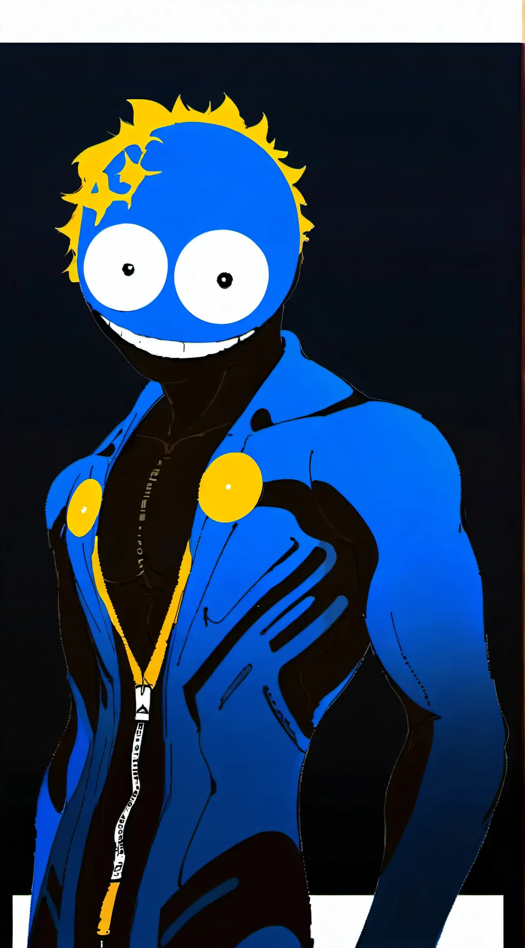 ai character: Blue background