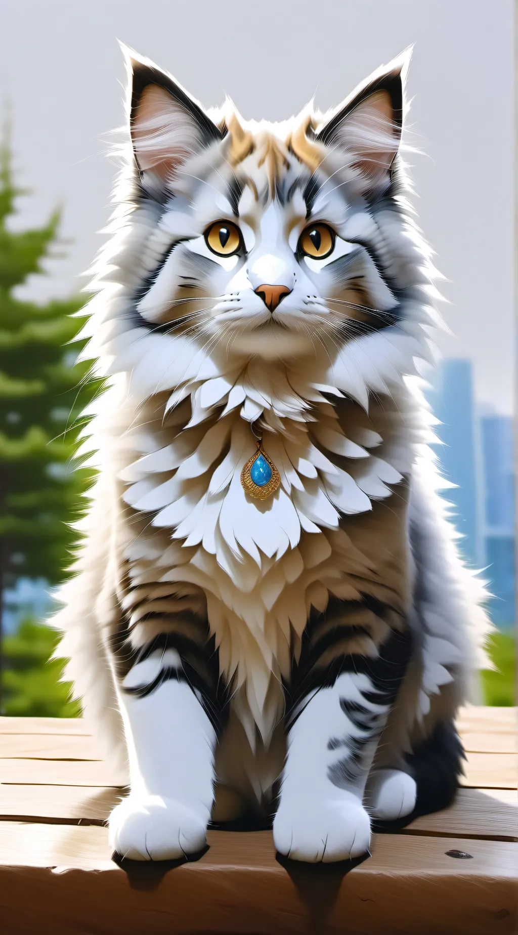 ai character: out of order cat background