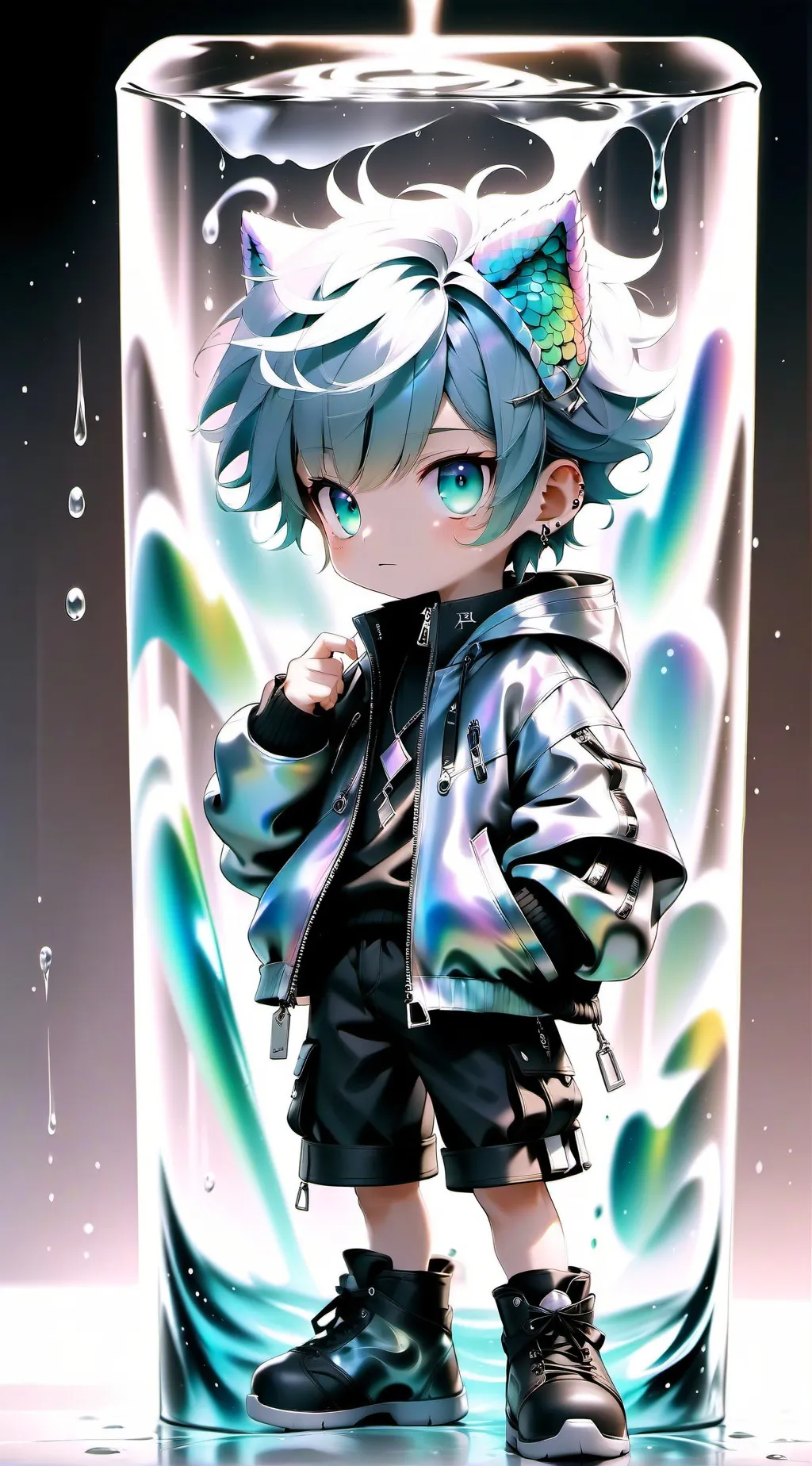 ai character: gacha heat background