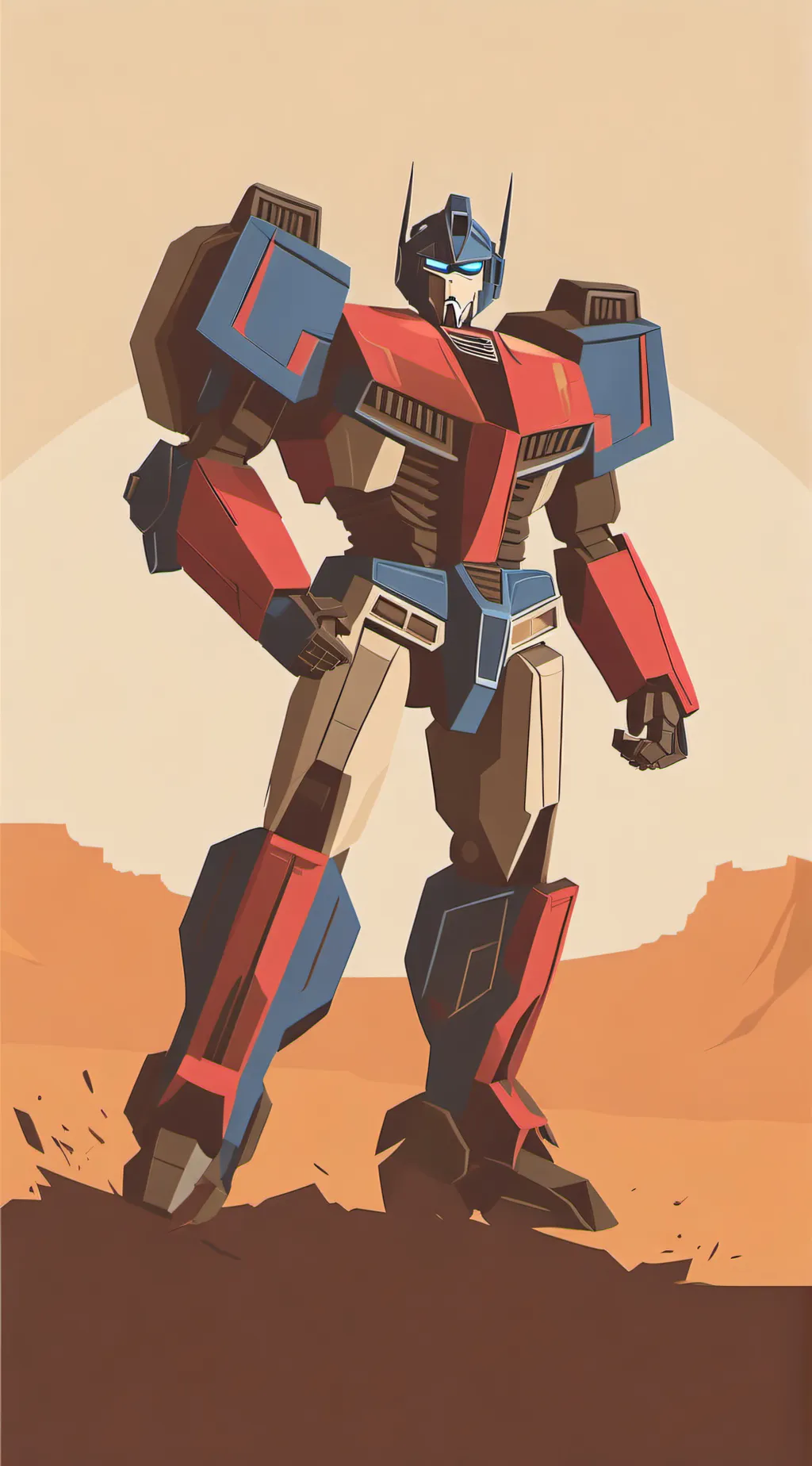 ai character: Optimus Prime background