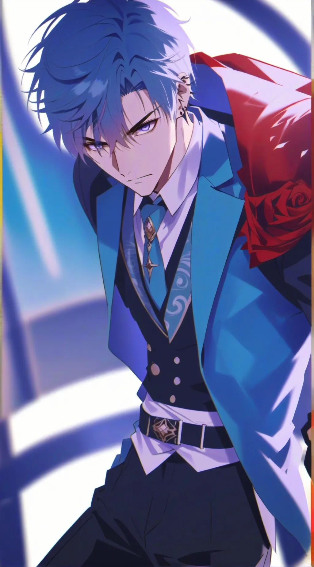 ai character: silver background