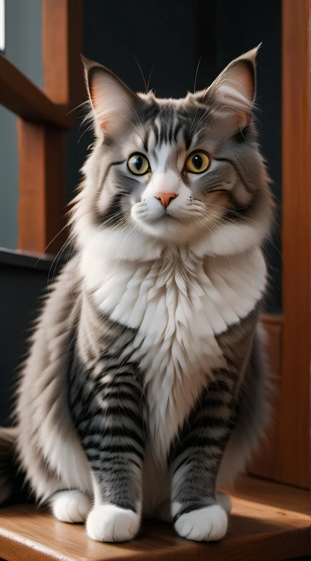 ai character: mama cat background