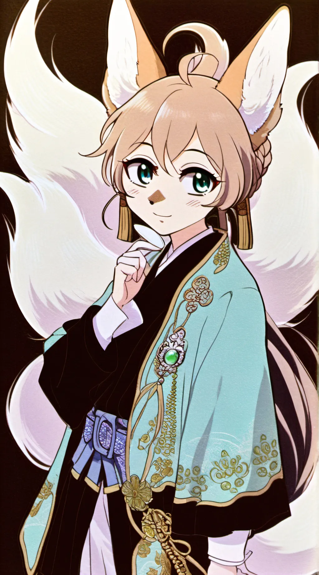 ai character: @phenicfox background