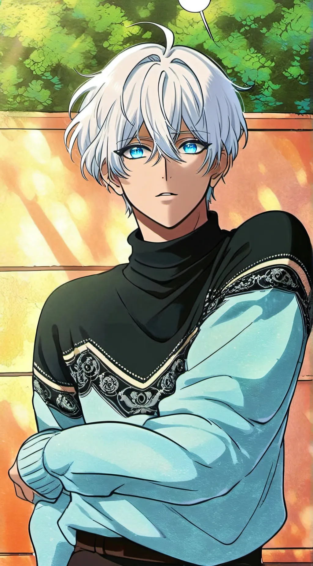 ai character: Boys locker room background