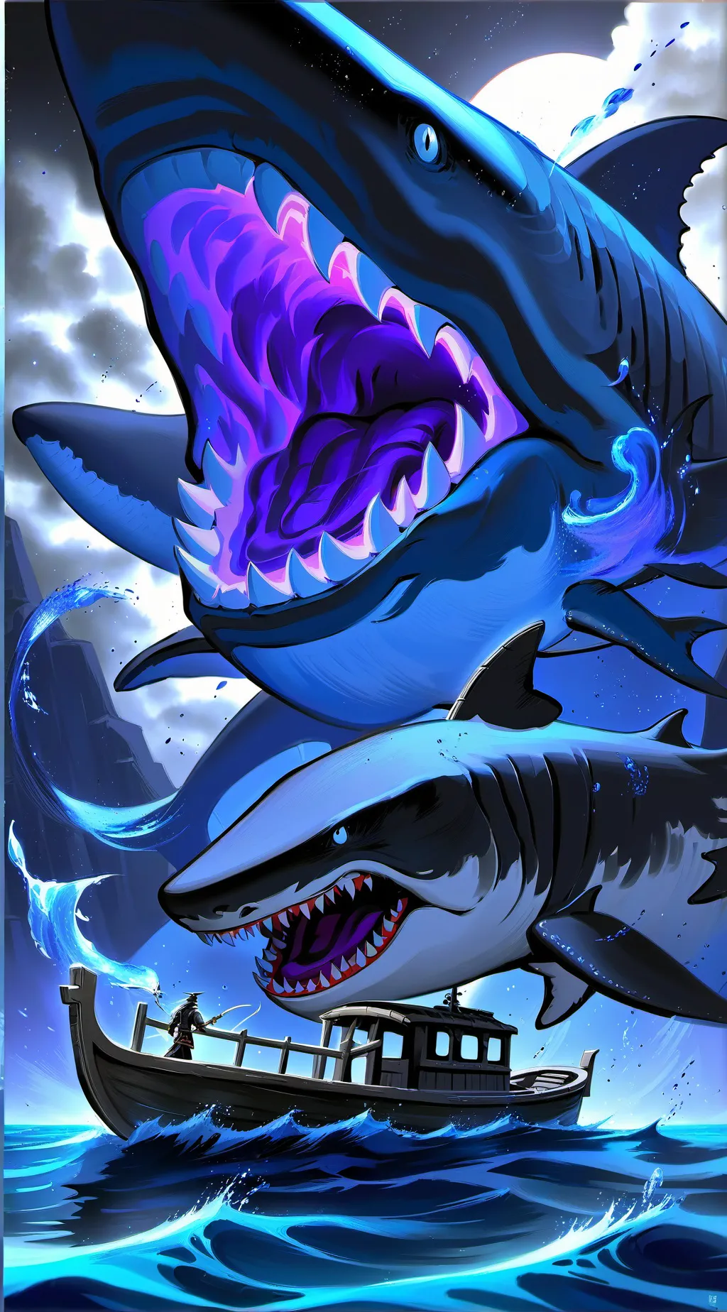 ai character: the shadow shark background