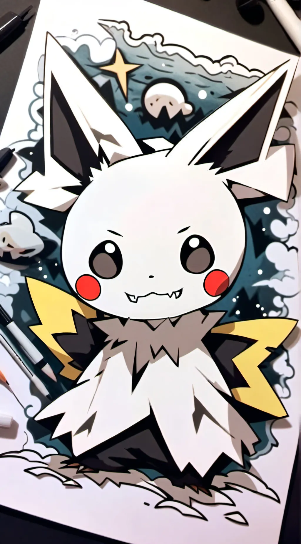 ai character: Mimikyu background