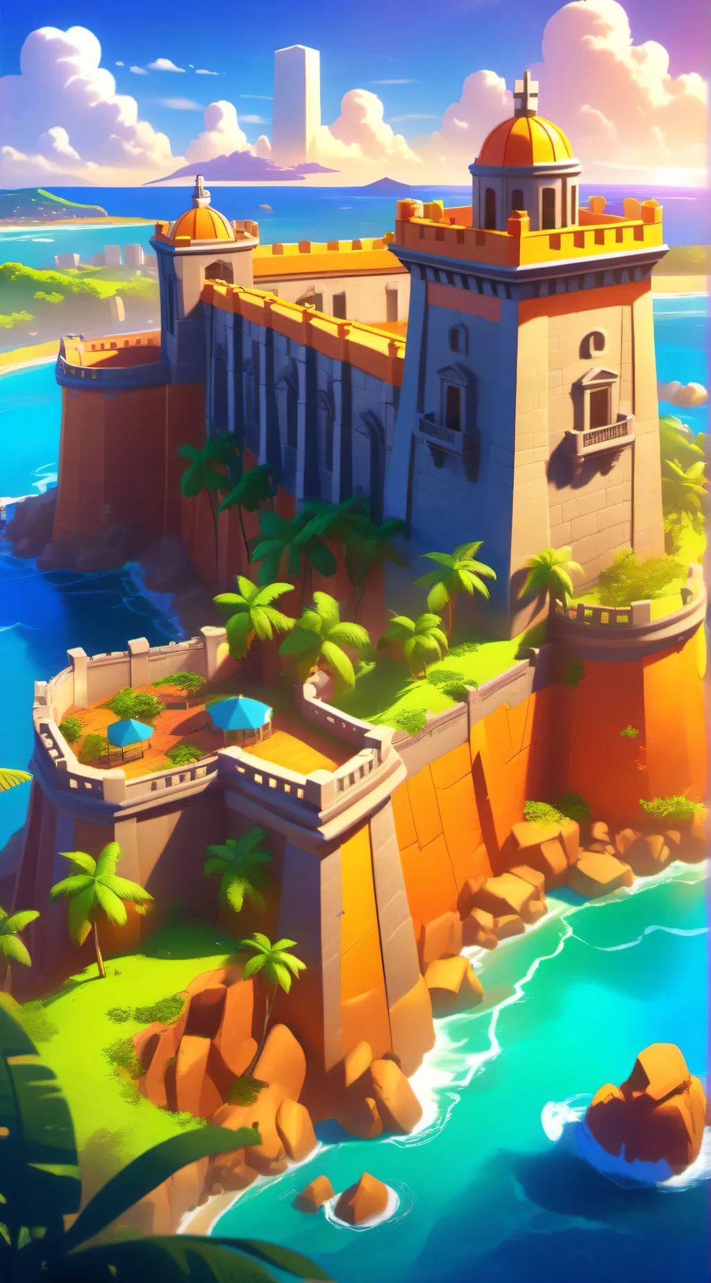 ai character: Mha x Puerto Rico background