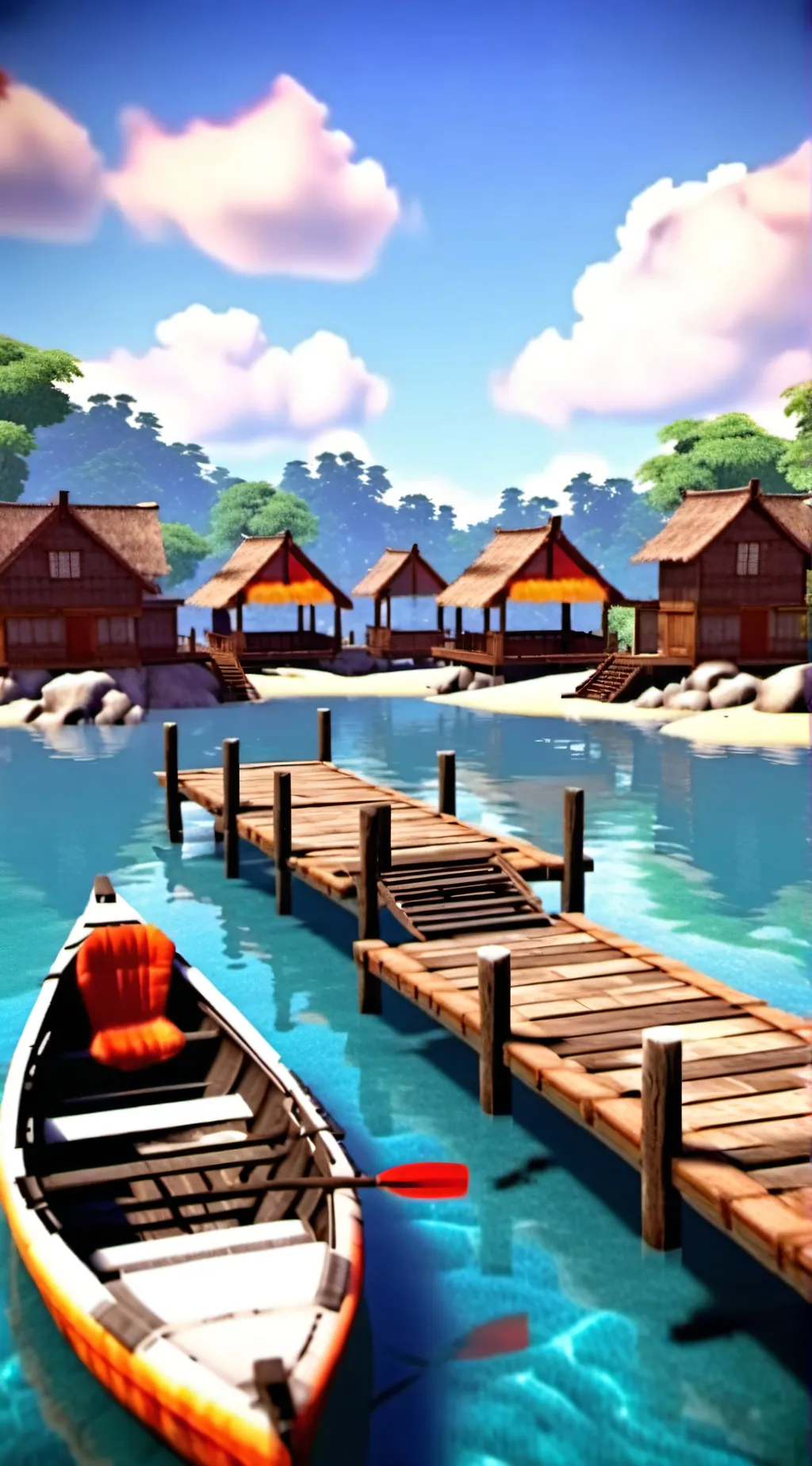 ai character: hb beach background