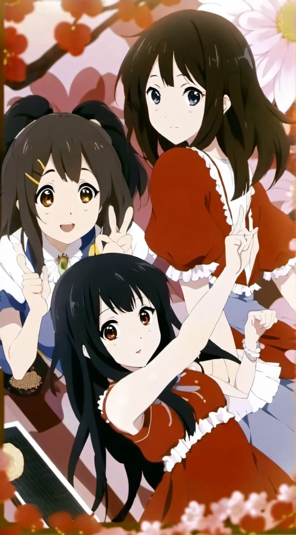 ai character: Group of girls  background