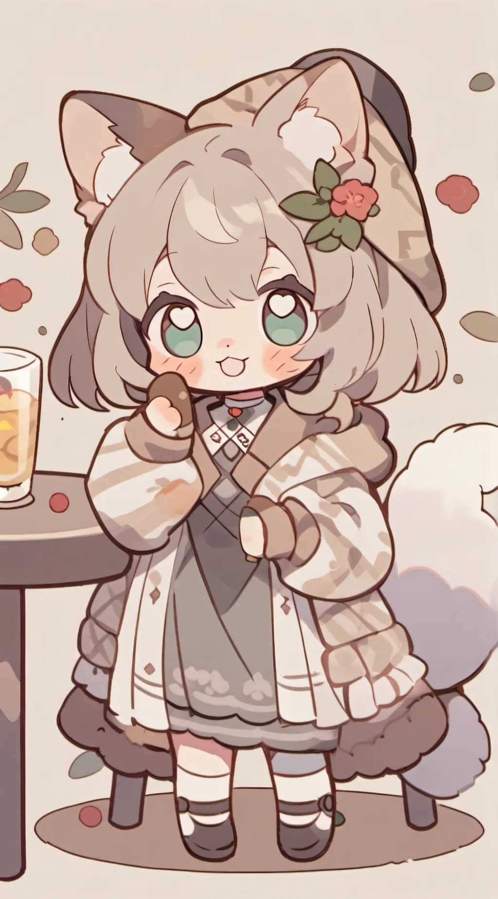 ai character: Yuna the cat background