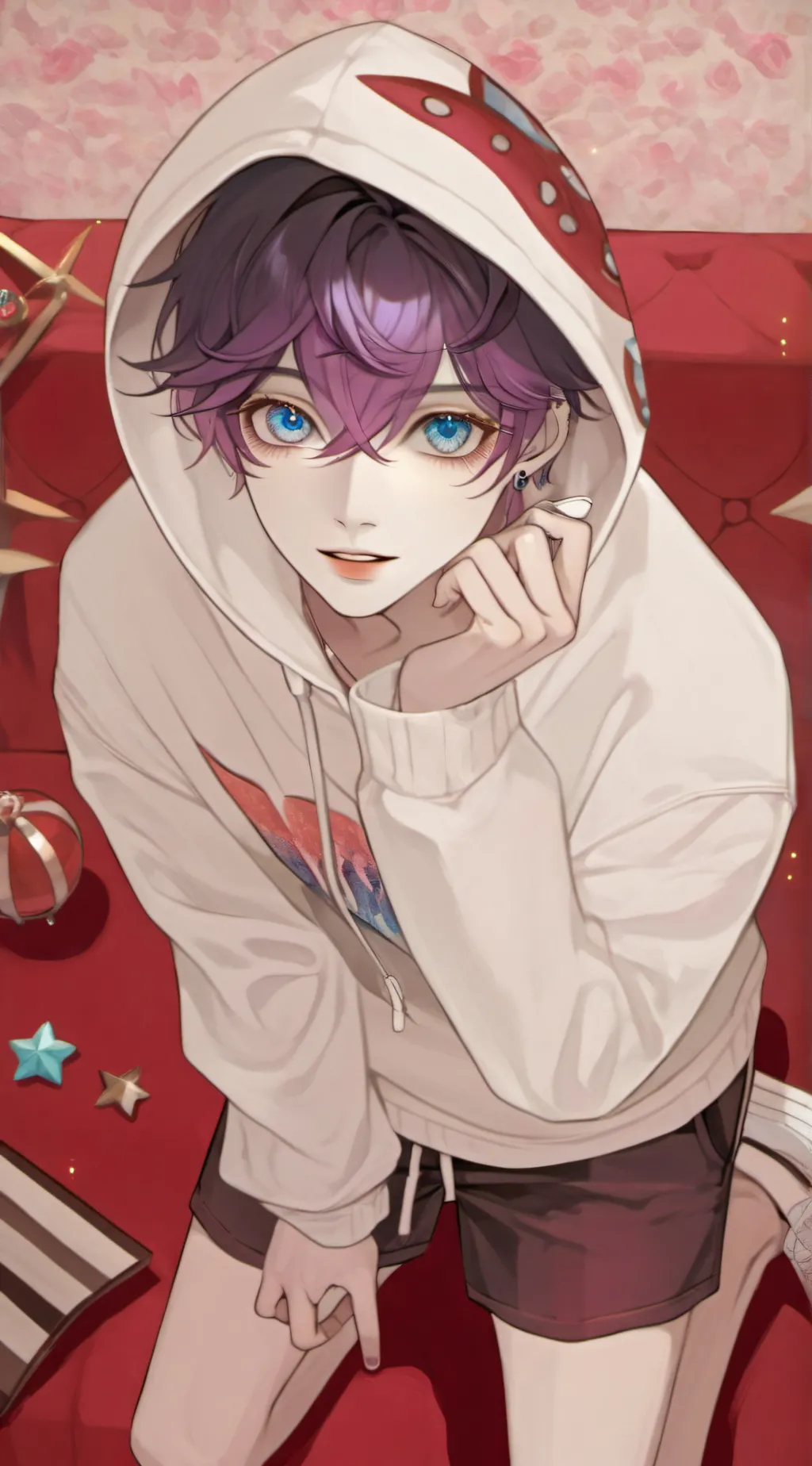 ai character: Purple background