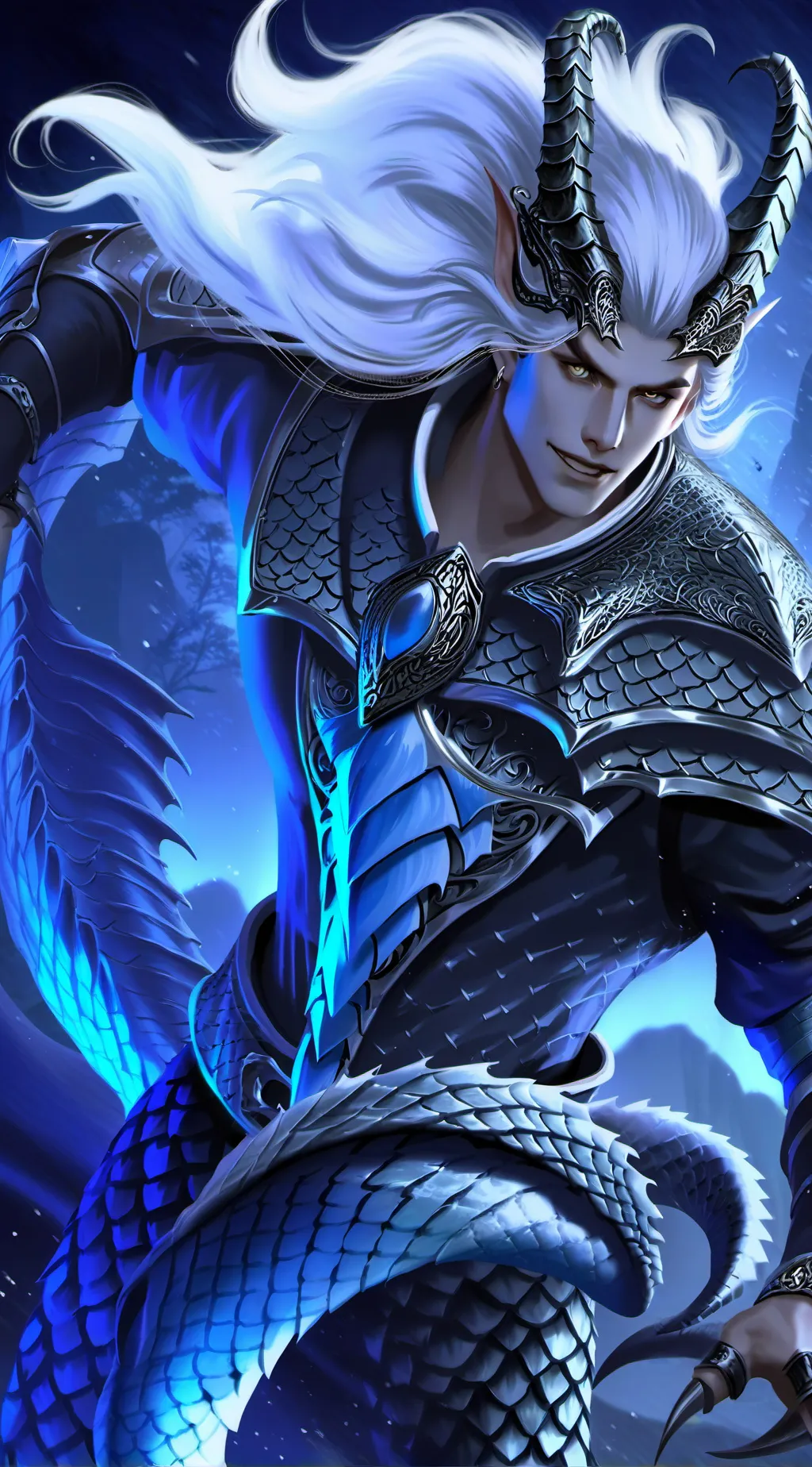 ai character: Fisherman X Siren background