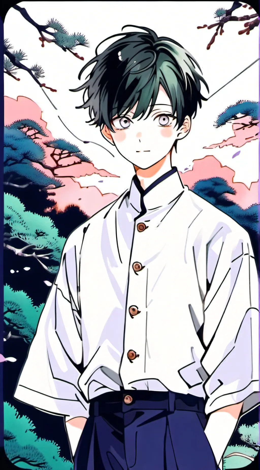 ai character: Yushiro  background