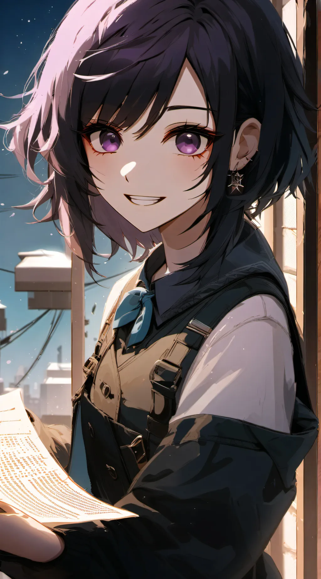 ai character: magenta background