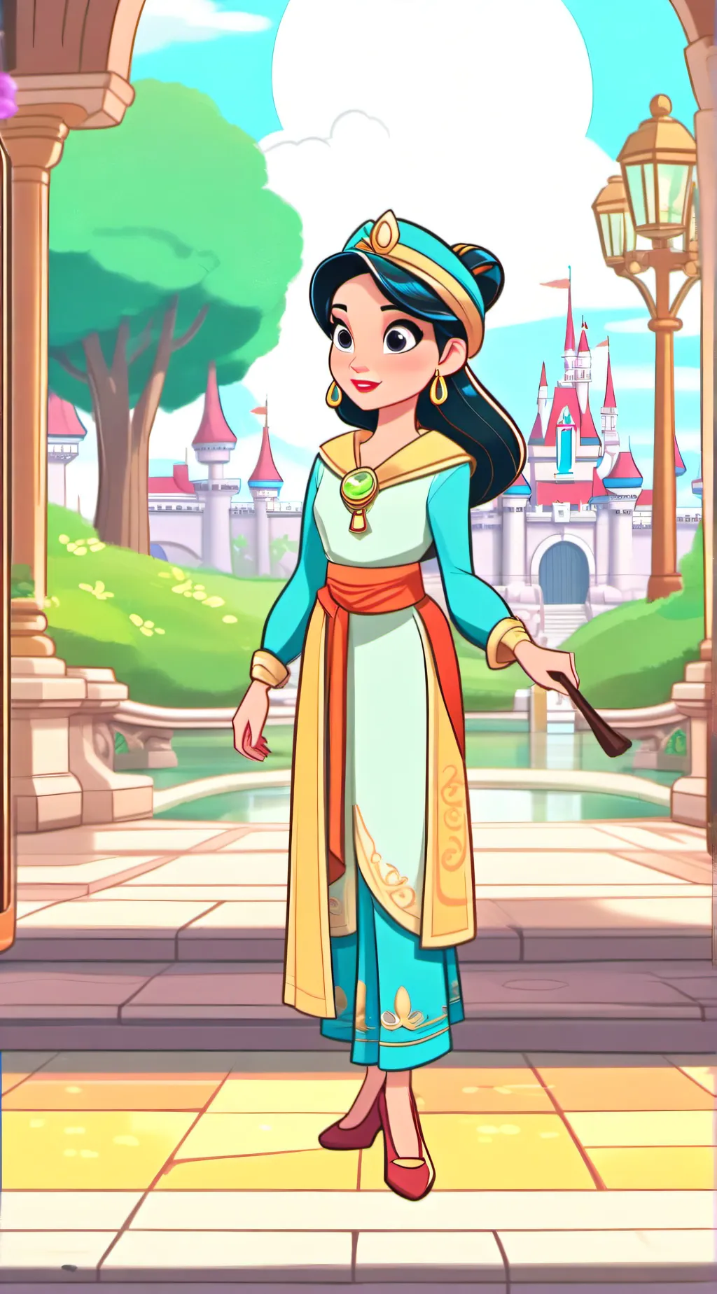 ai character: Aurora background