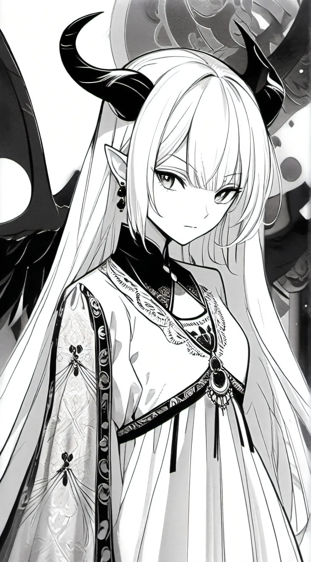 ai character: demon emma  background