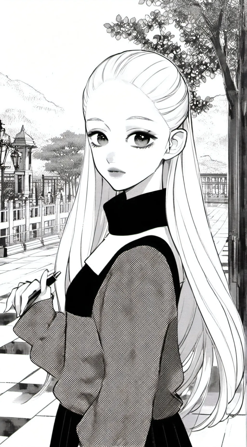 ai character: Ashley  background