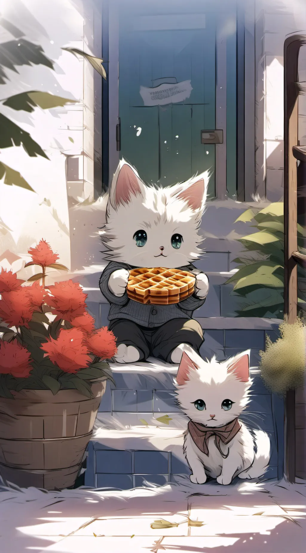 ai character: Cute kitty background