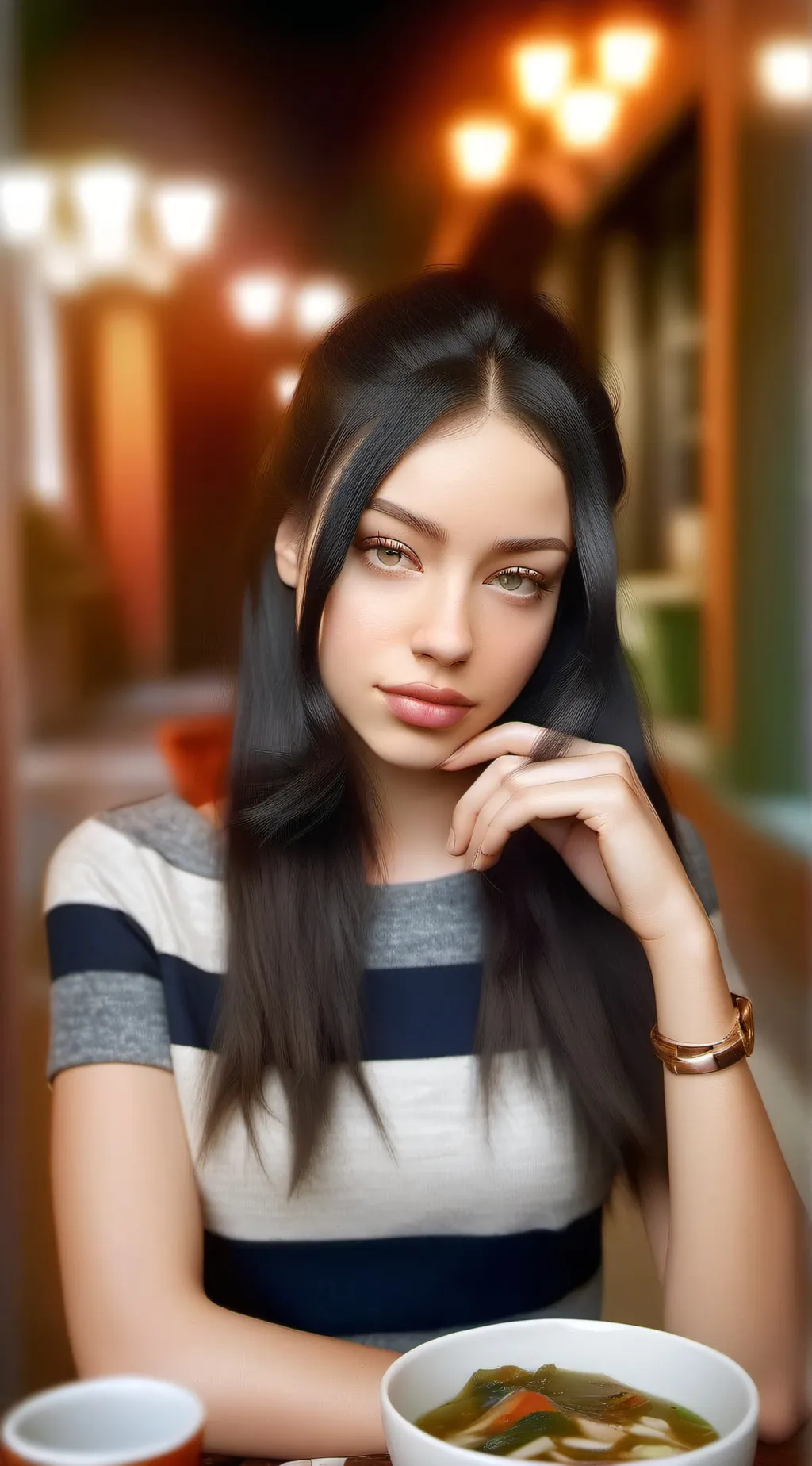 ai character: Melanie  background