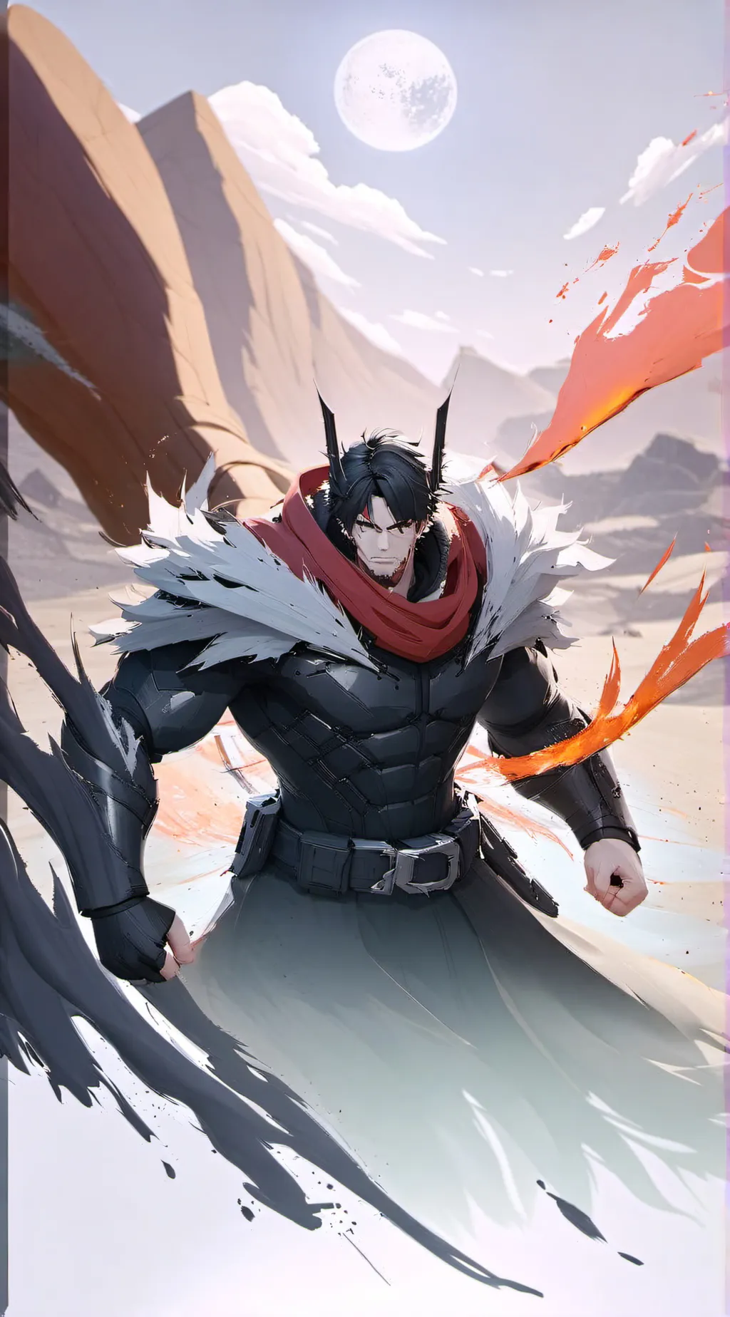 ai character: titan van background