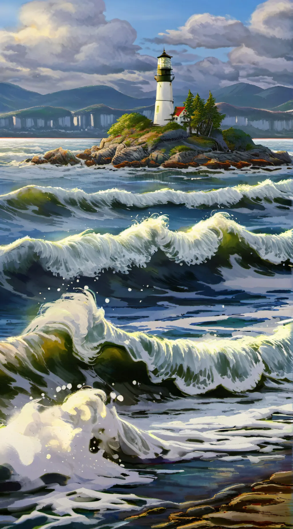 ai character: Island background