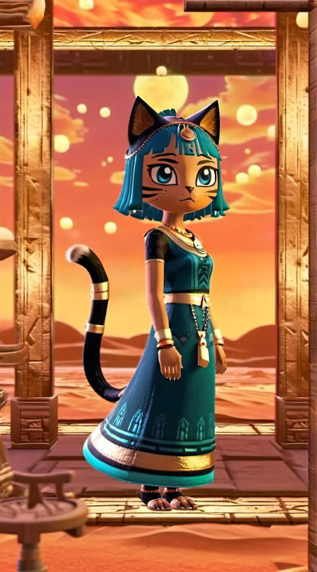 ai character: Ankha background