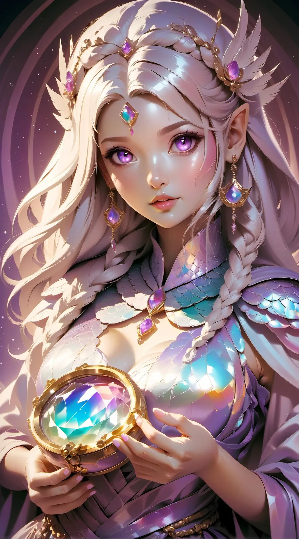 ai character: Crystal background