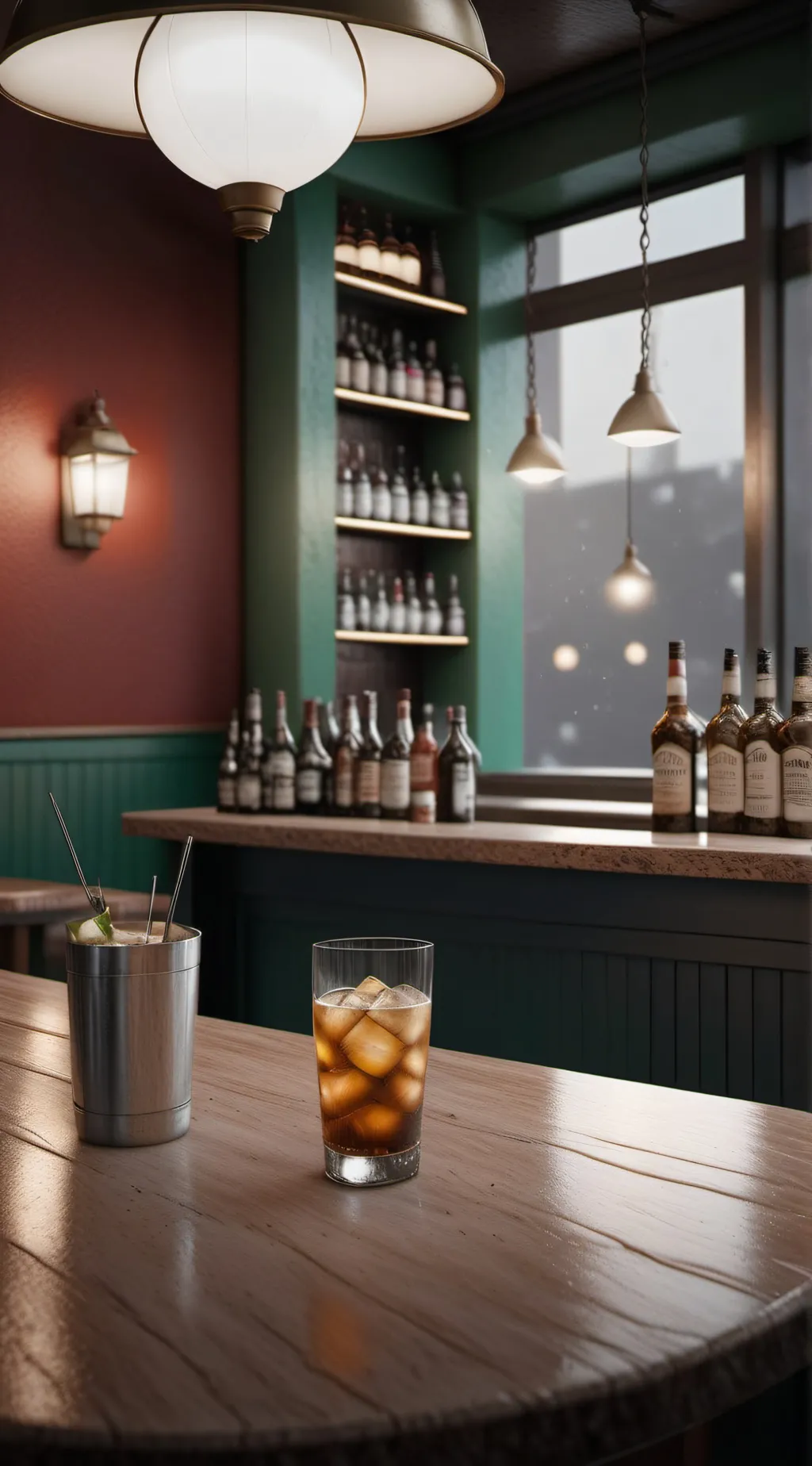 ai character: the bar  background