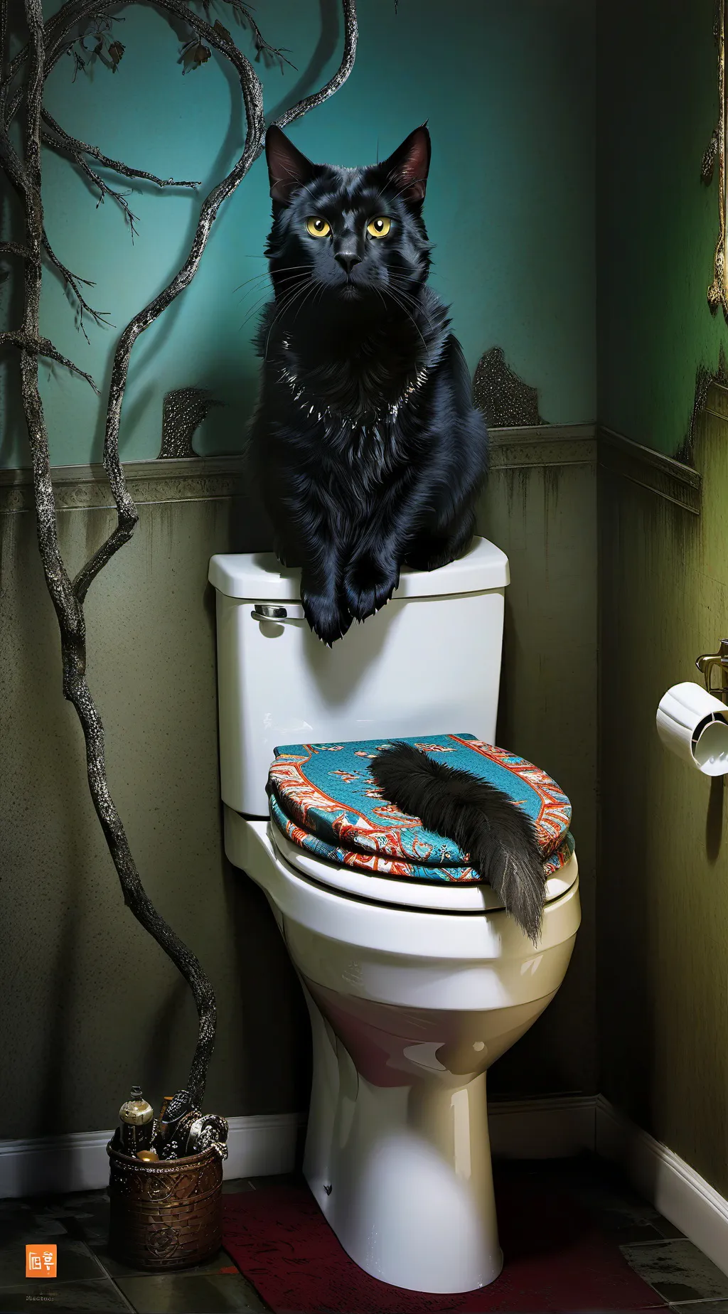 ai character: Catnap x skto background