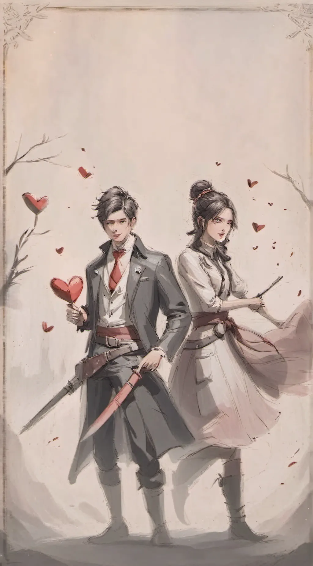 ai character: TADC Valentine Day background