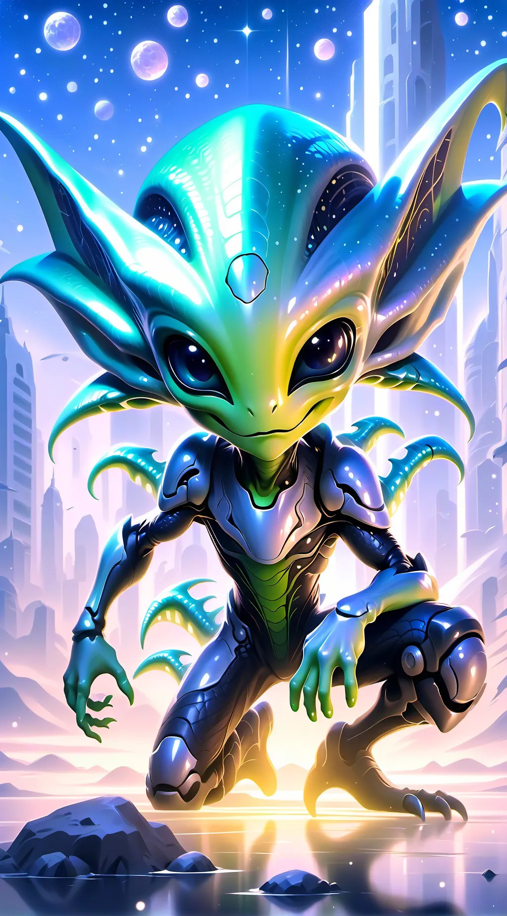 ai character: alien dude background