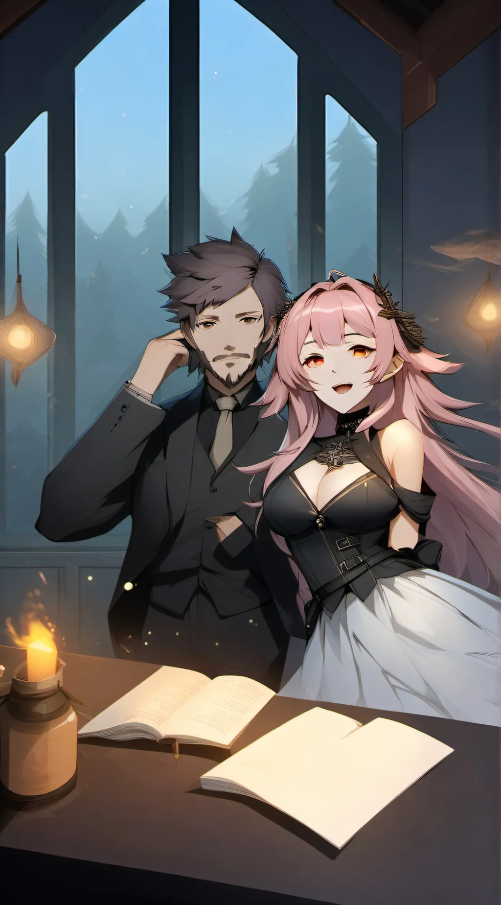 ai character: Married couple background