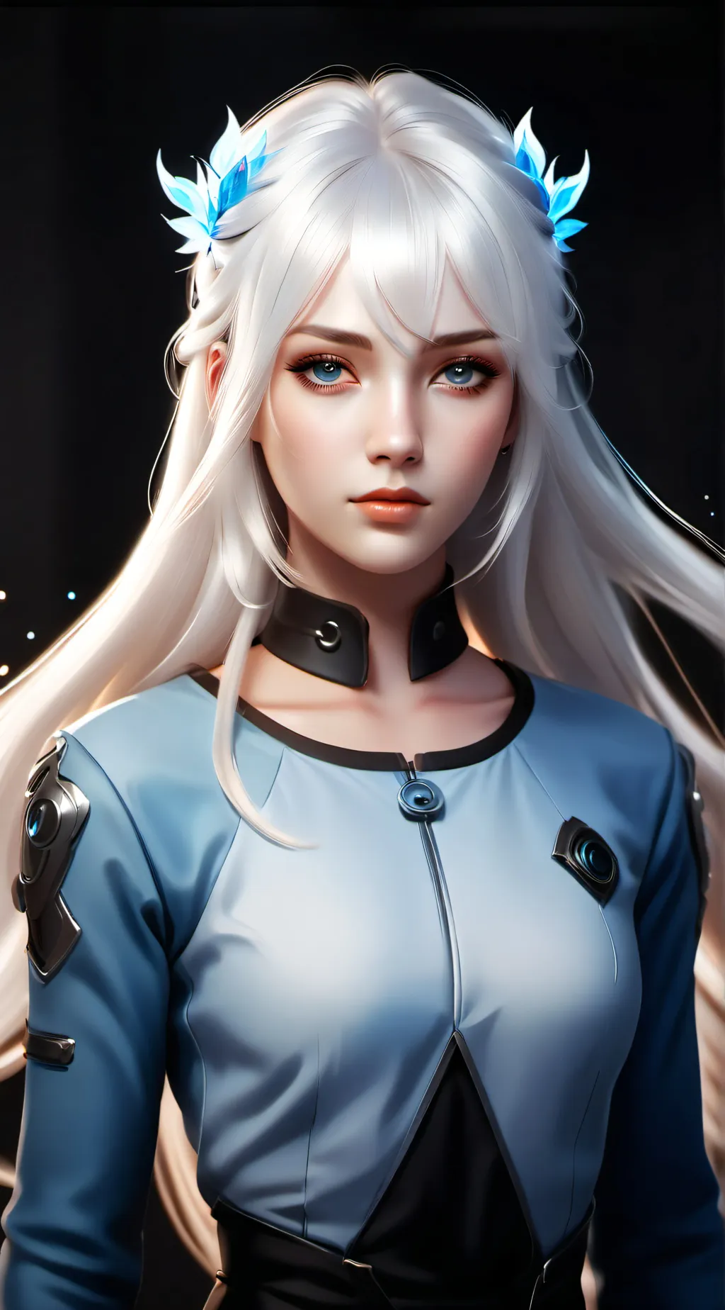 ai character: Natasha ice queen  background