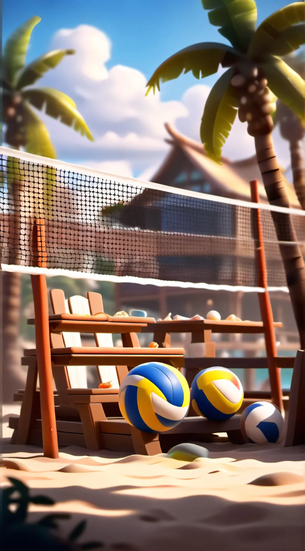 ai character: Volleyball  background