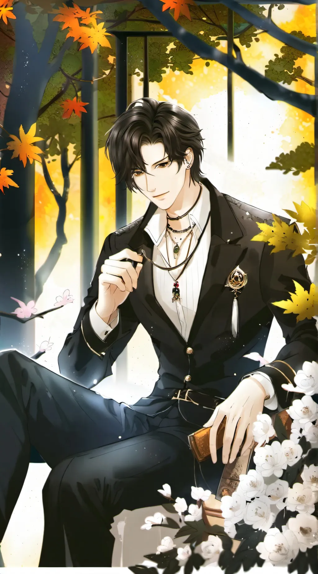 ai character: Miss blomie cat background