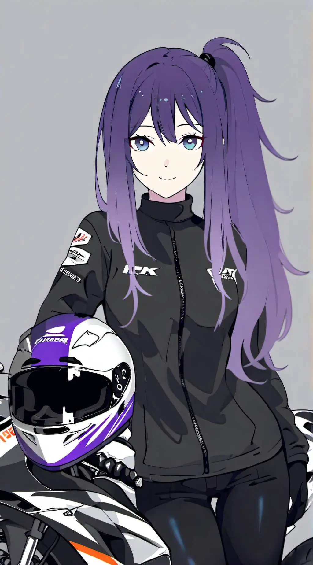 ai character: Violet background