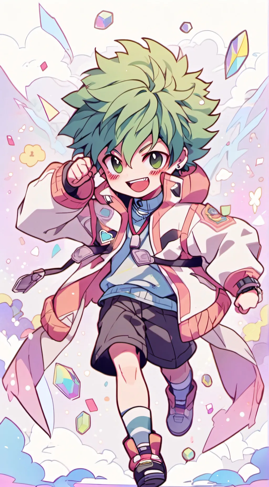 ai character: Deku and bakugo background